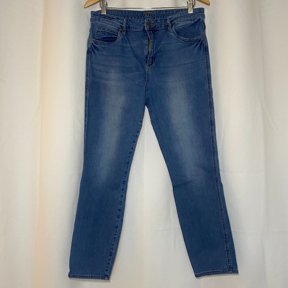 Kut From the Kloth Diana High Rise Slim Straight Jeans Womens 14 Medium Wash EUC